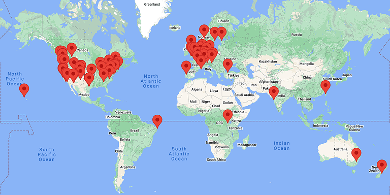 Attendee world map